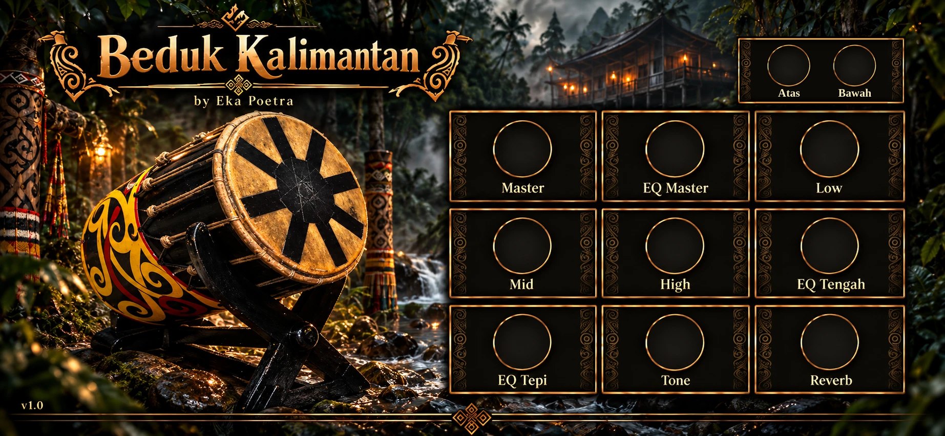 Tampilan Beduk Kalimantan di plugin Mystical Borneo