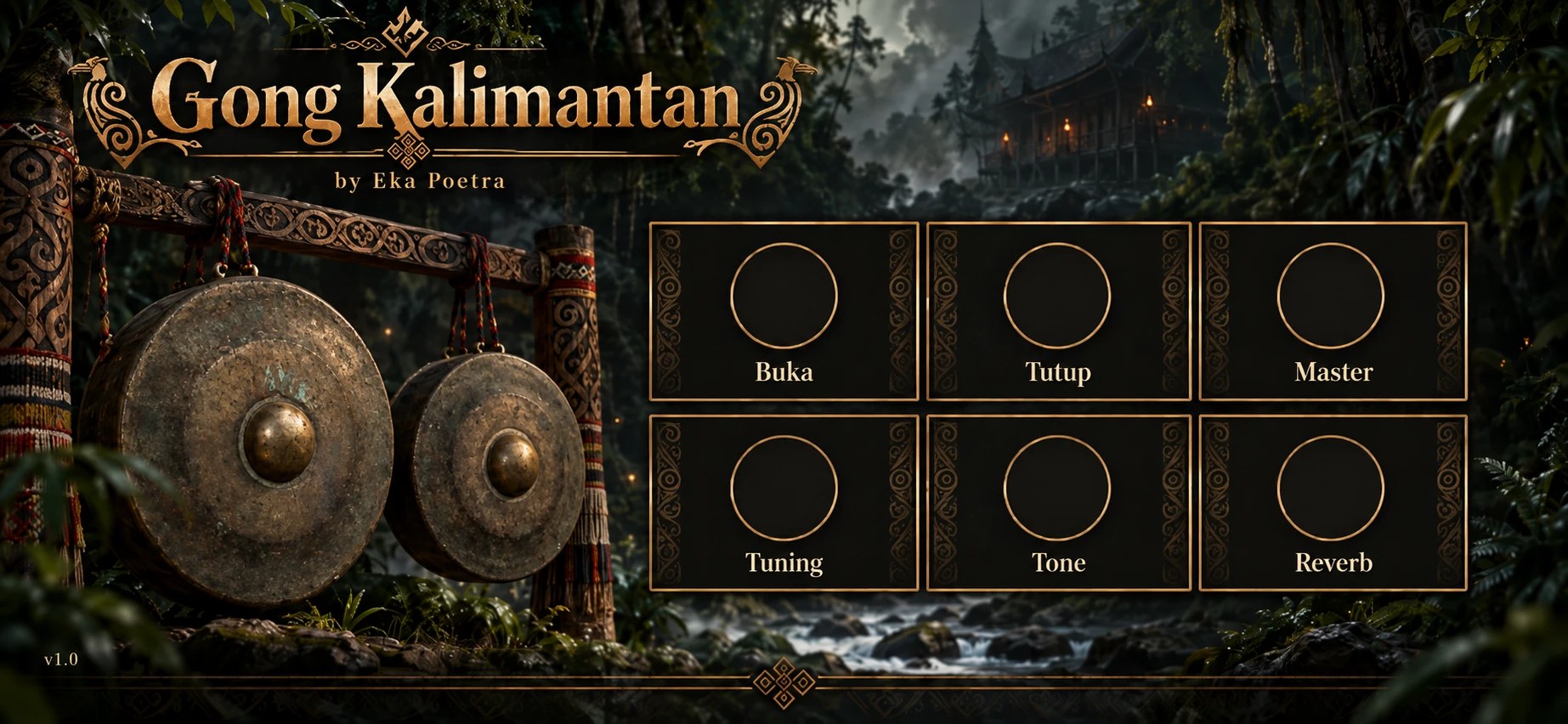 Tampilan Gong Kalimantan di plugin Mystical Borneo